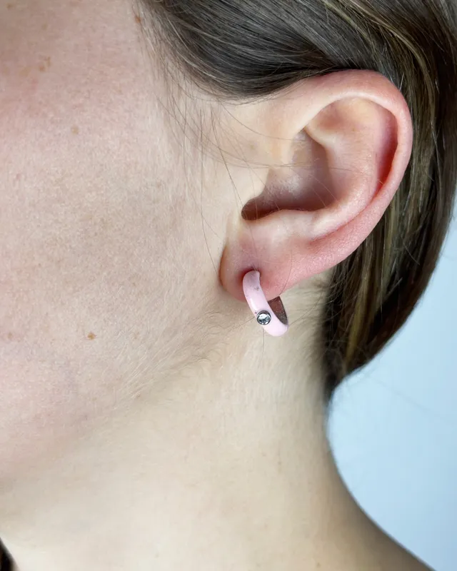 Caravanas aros rosado