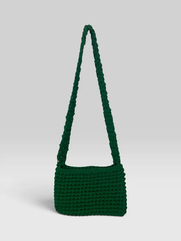 Cartera tejida algodon morena