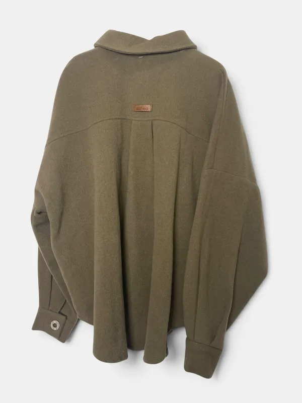 Abrigo lana sobrecamisa anthea