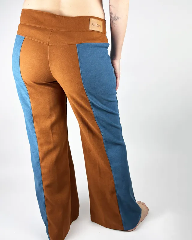 Pantalon de pana marron y azul allegra