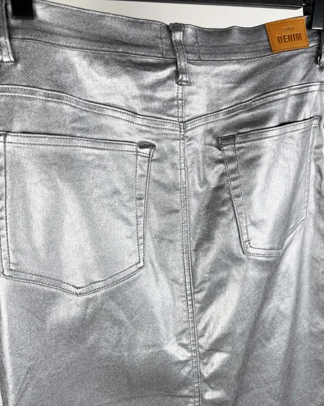 Pollera larga plateada lemon