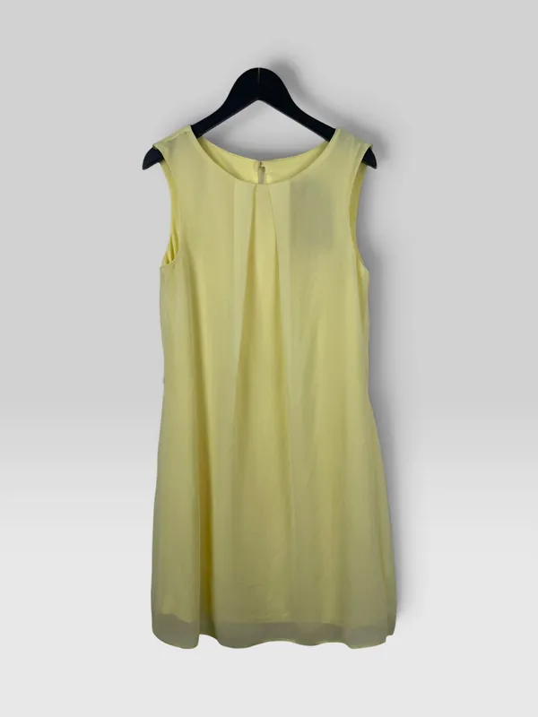 Vestido corto gasa amarillo basico atmosphere