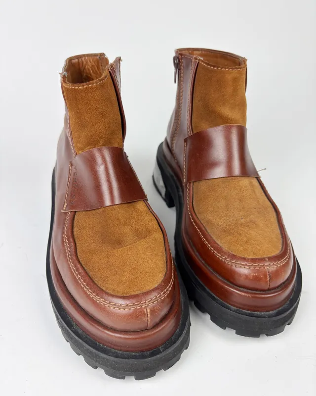 Borcegos marrones rotunda