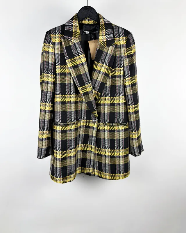 Blazer cuadros zara