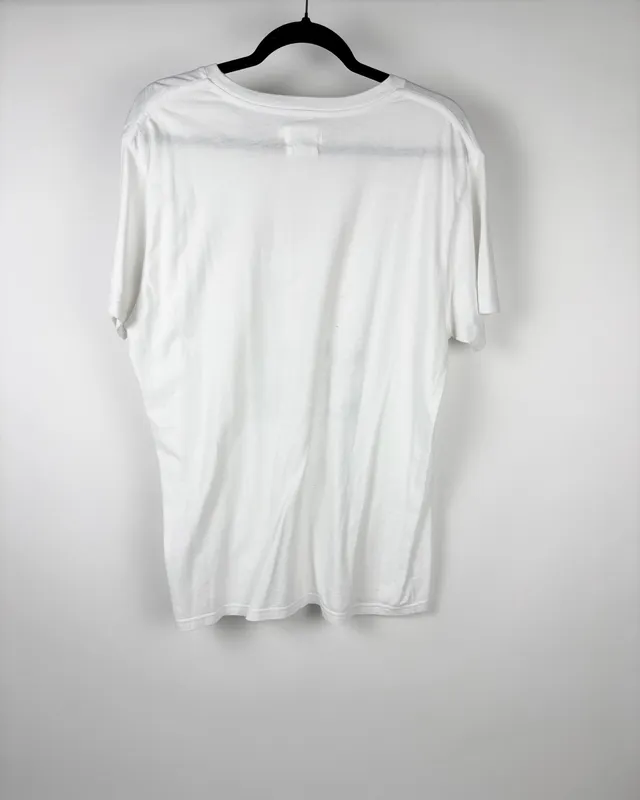 Remera blanca estampada brooksfield