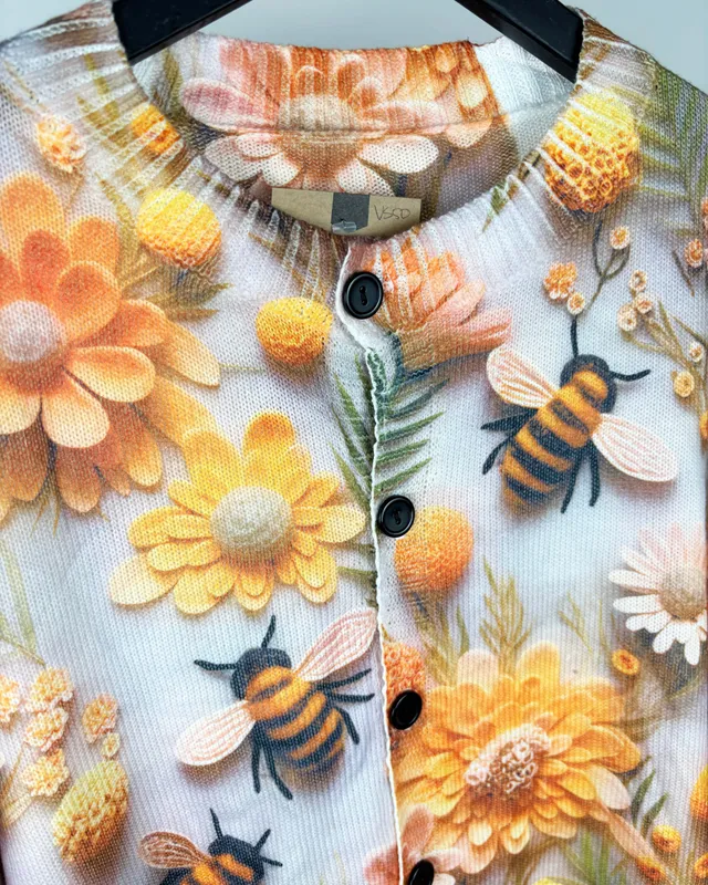 Saco estampado c/abejas sin marca