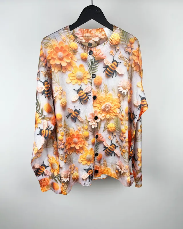 Saco estampado c/abejas sin marca