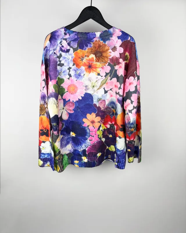 Saco estampado c/flores sin marca