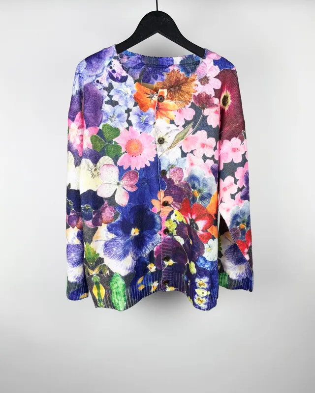 Saco estampado c/flores sin marca