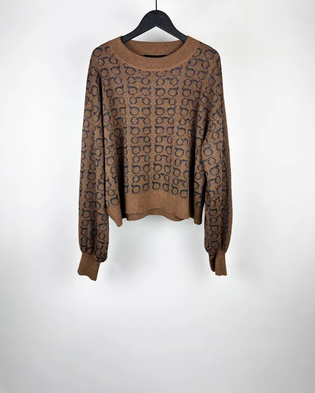 Buzo marron c/lurex ginebra