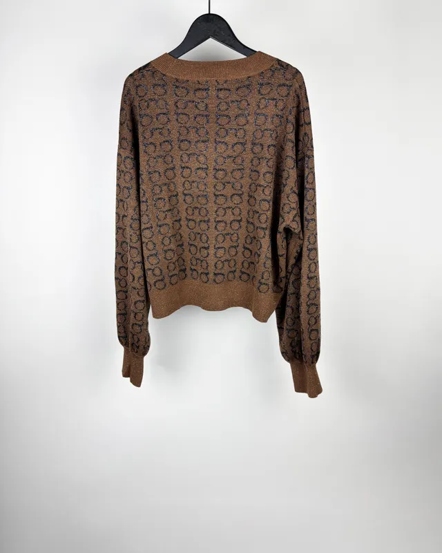 Buzo marron c/lurex ginebra