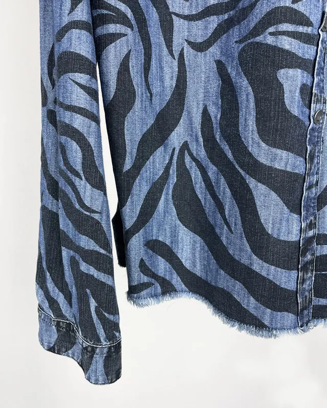 Camisa jean estampada rapsodia