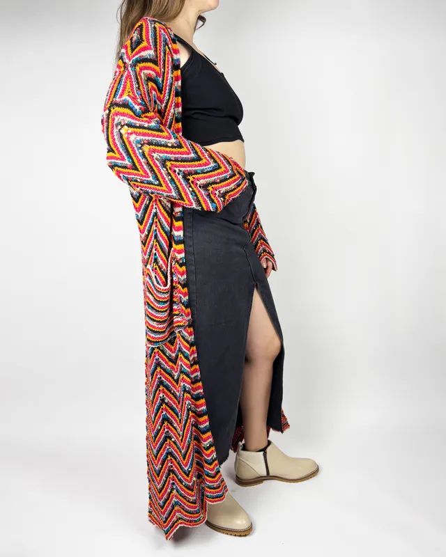 Saco largo rayado zara