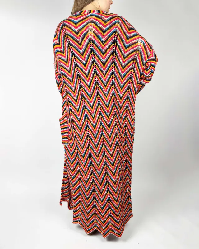 Saco largo rayado zara