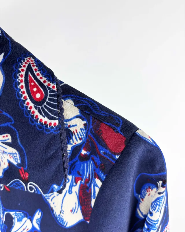 Vestido azul c/flores lolita