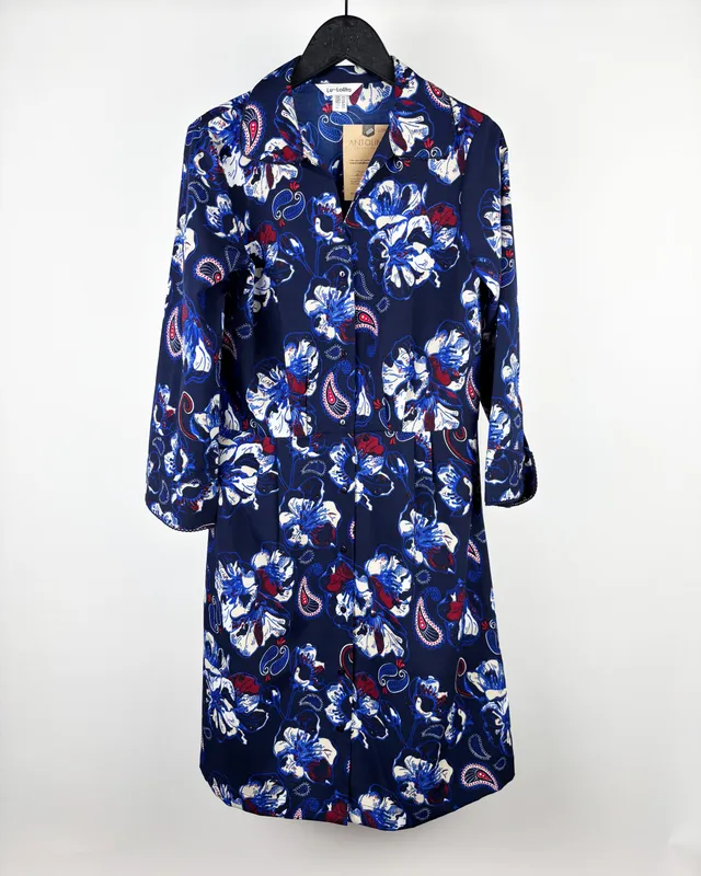 Vestido azul c/flores lolita