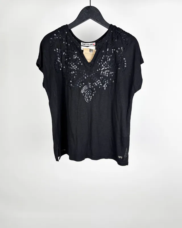 Remera mc c/lentejuelas rapsdia