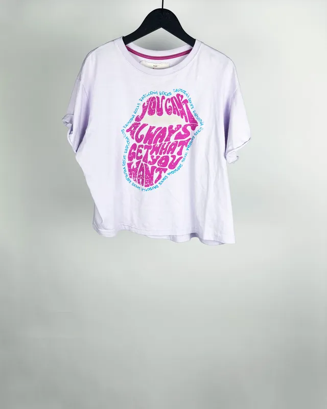 Remera lila c/estampa rapsodia