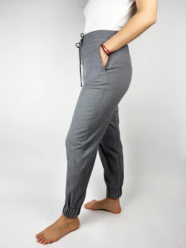 Pantalon gris c/puños zara