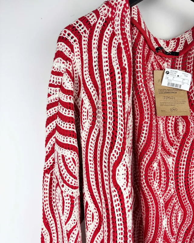 Kimono rojo blanco cortelle