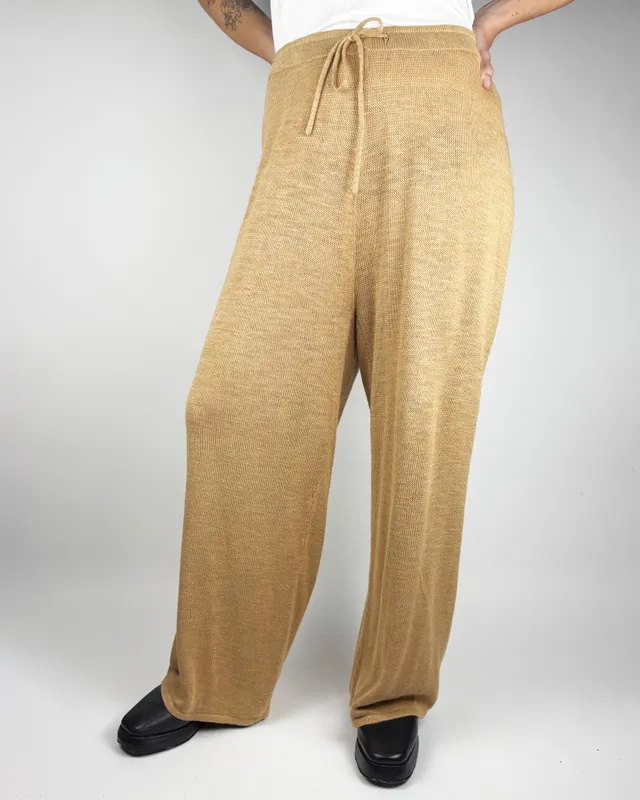 Pantalon tejido beige indian