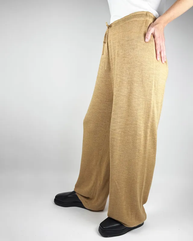 Pantalon tejido beige indian