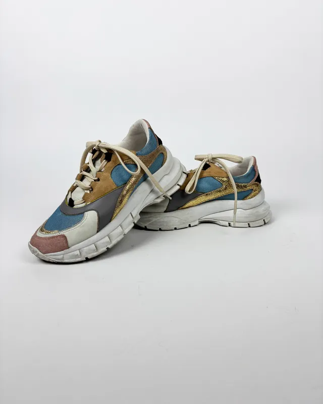 Championes cuero combinados cherie