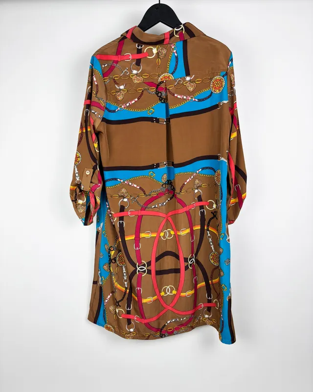 Camisa marron estampada tiffany