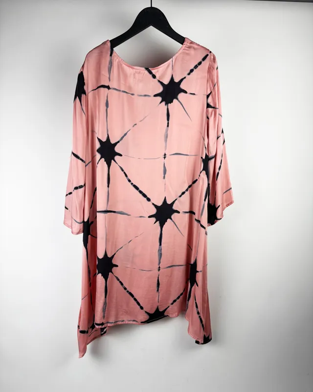 Vestido rosa saten rapsodia