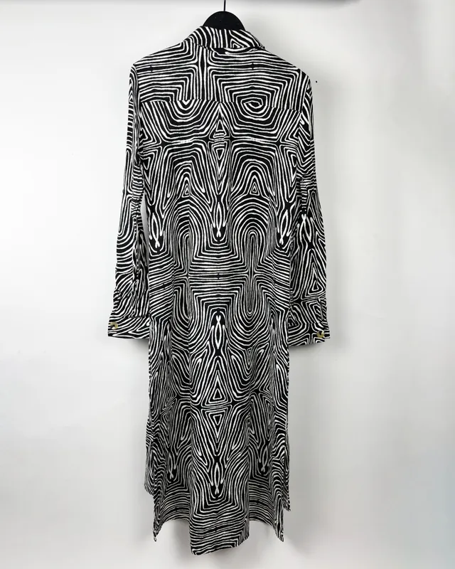 Vestido camisero estampado marfinno