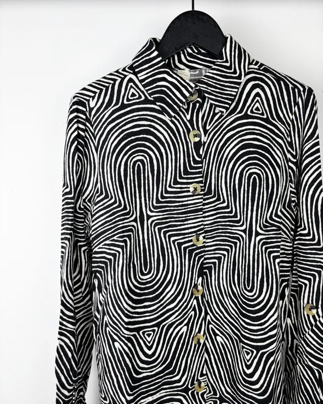 Vestido camisero estampado marfinno