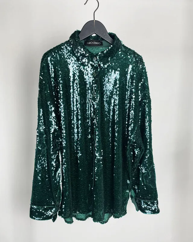 Camisa caro criado en lentejuelas