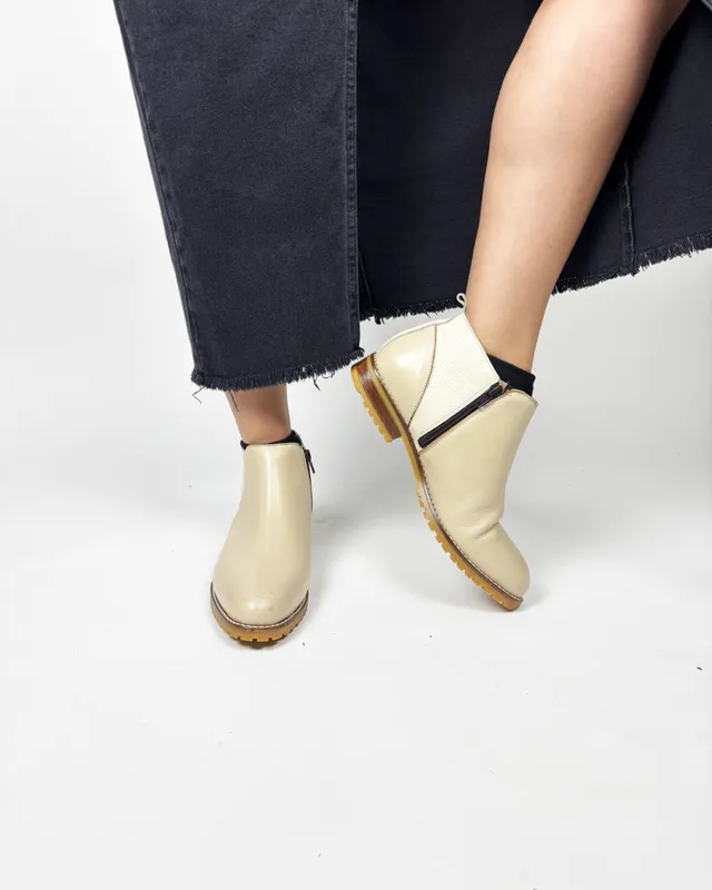 Botas beige anne chaussure