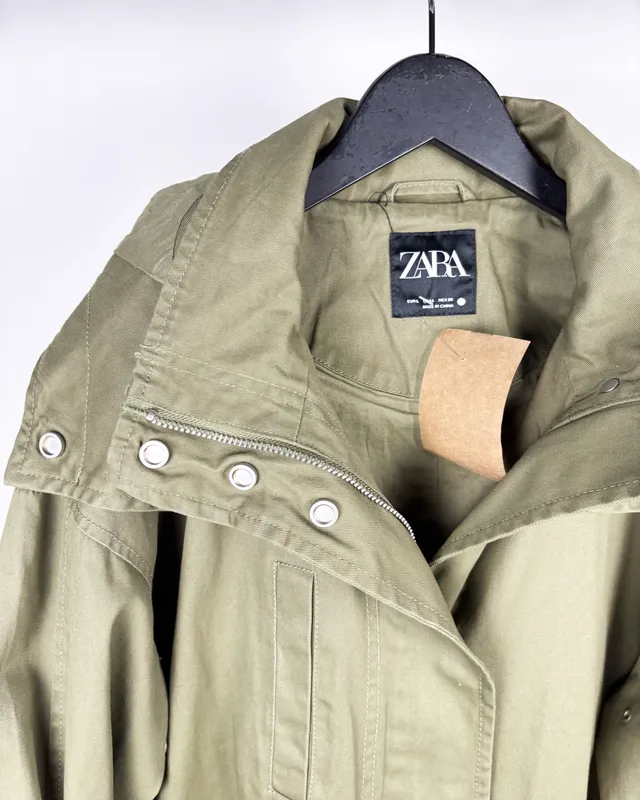 Parka verde zara