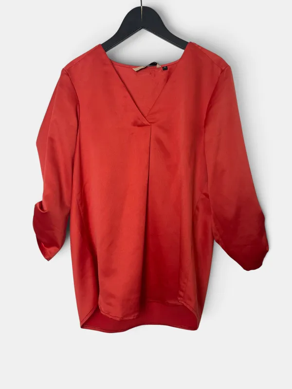 Blusa allie saten manga laga