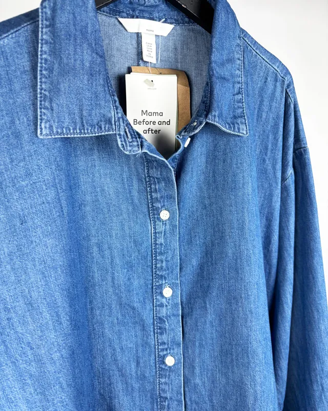 Camisa jean azul h&m mama