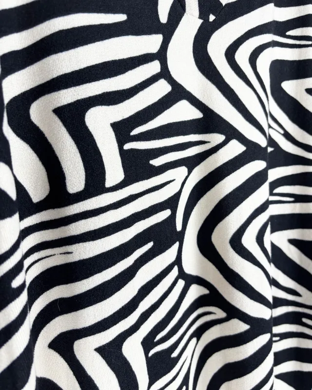 Vestido tejido beige y negro magnolia