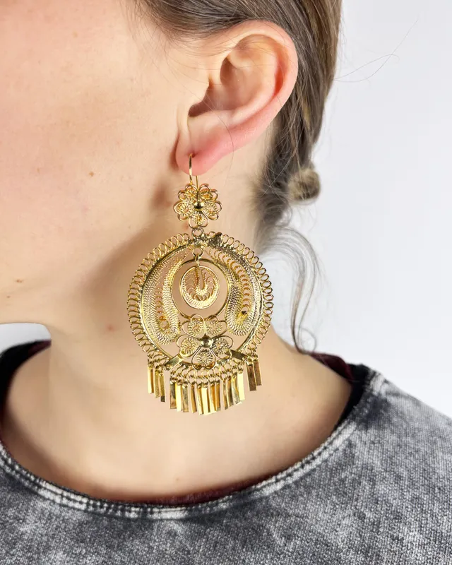 Caravanas doradas redondas