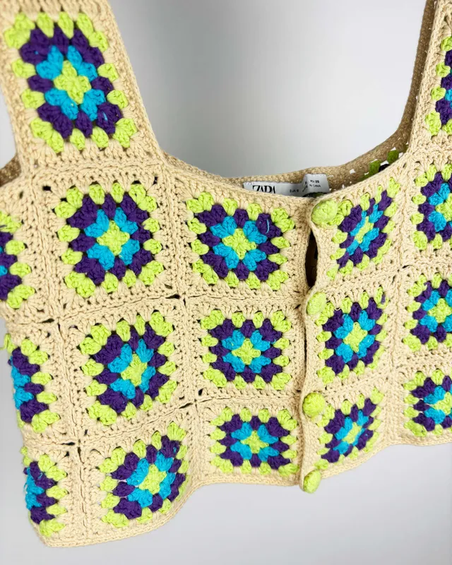Top crochet zara