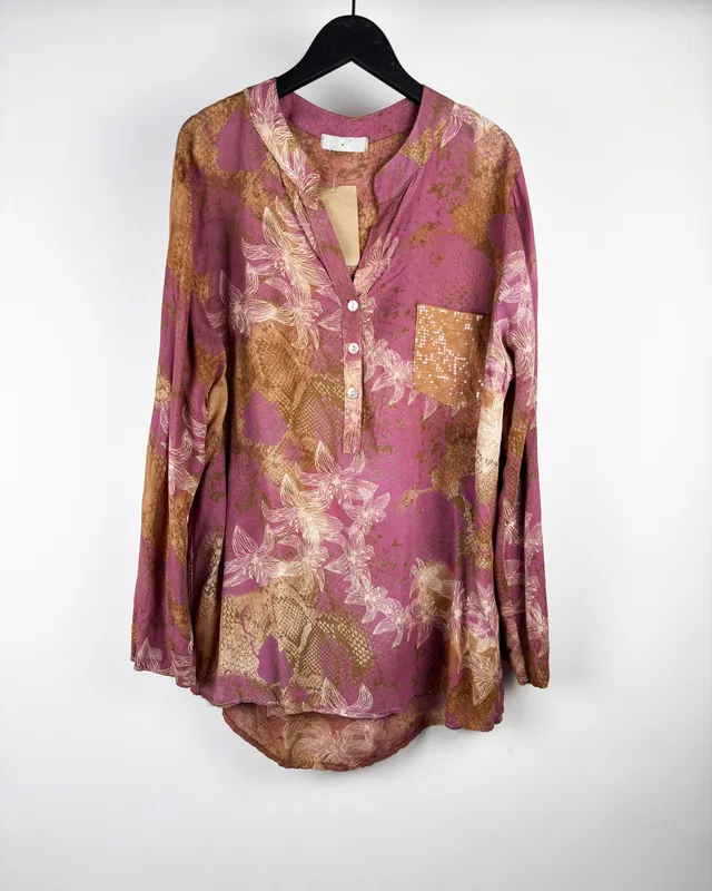 Blusa estampada made in italy