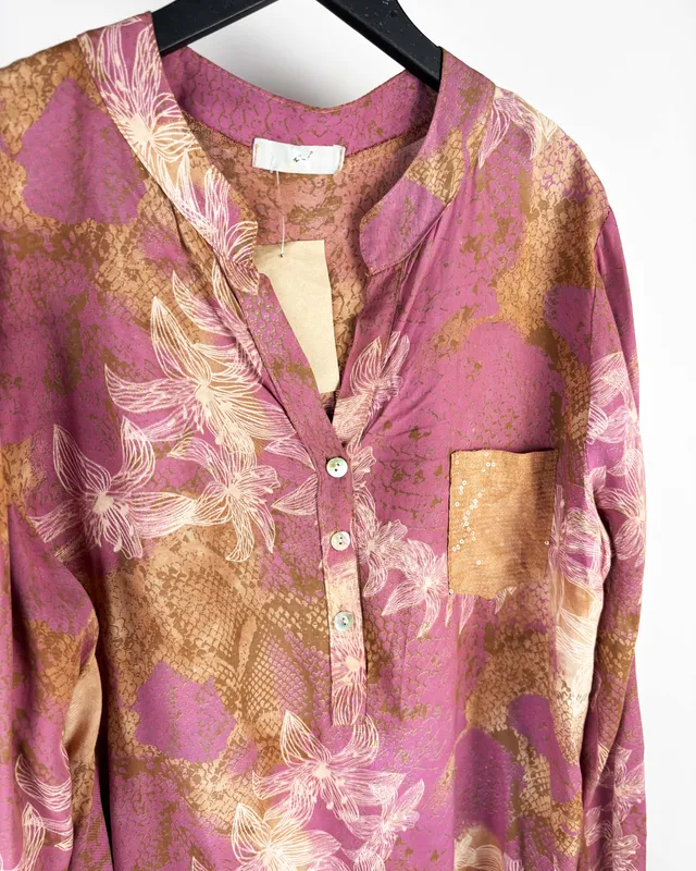 Blusa estampada made in italy