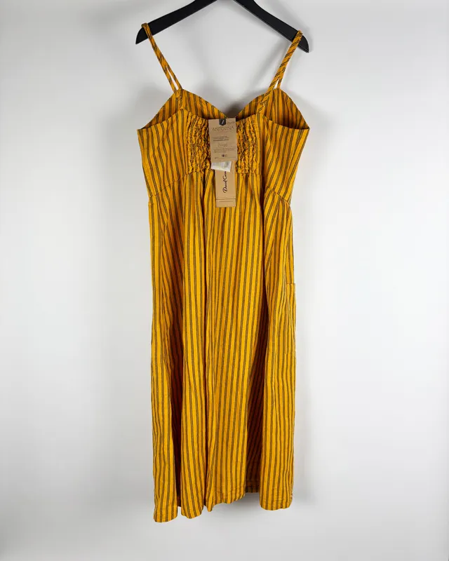 Vestido mostaza rayado daniel cassin