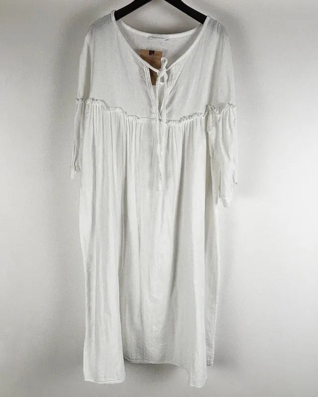 Vestido blanco made in italy