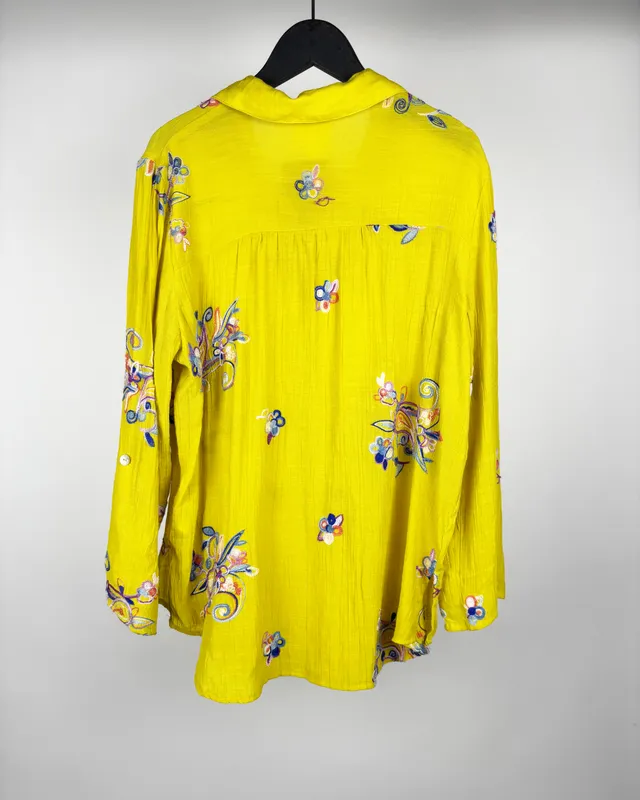 Camisa bordada fig and flower