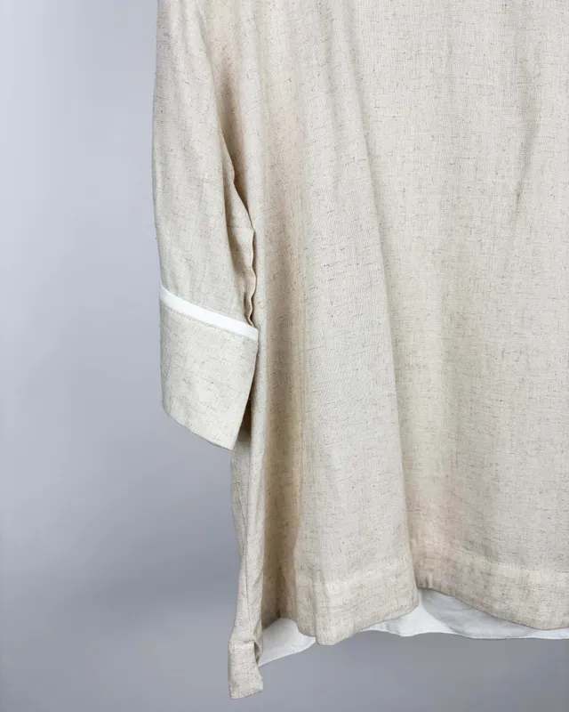 Blusa mc beige c/laso limite