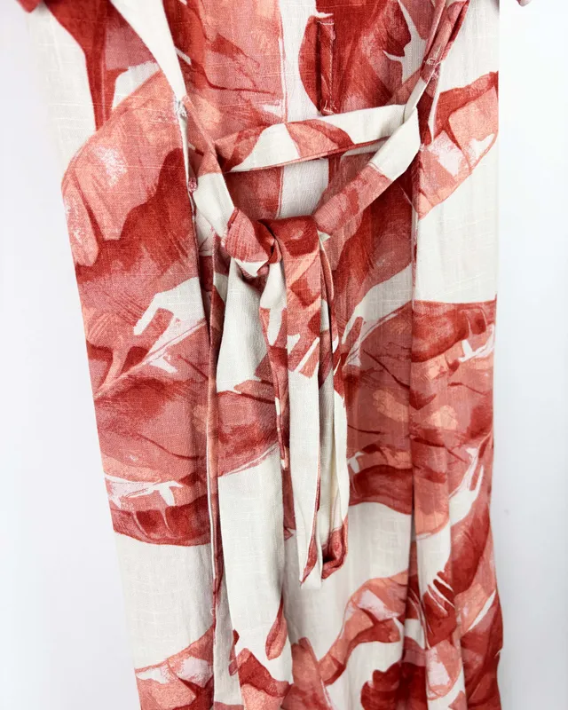 Vestido camisero estampado marfinno