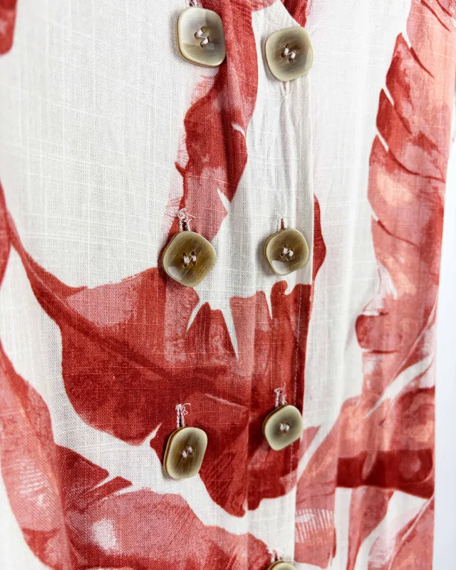 Vestido camisero estampado marfinno