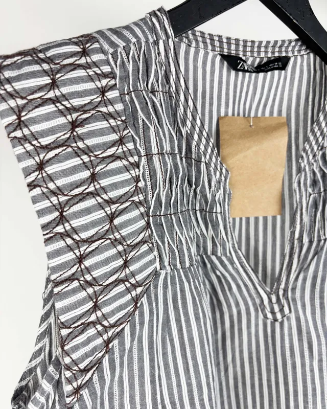 Blusa rayada zara