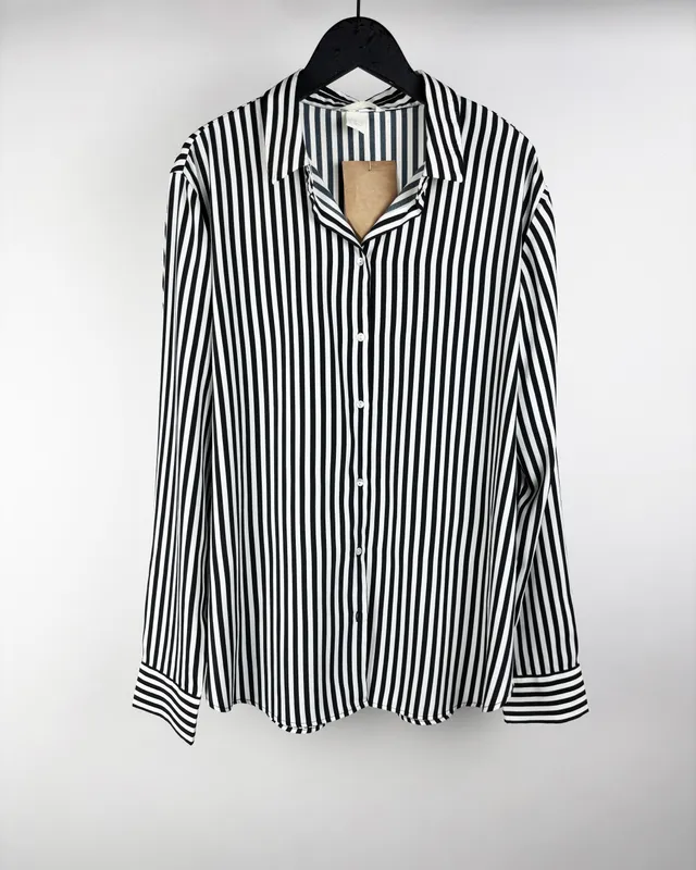 Camisa rayada b y n h&m