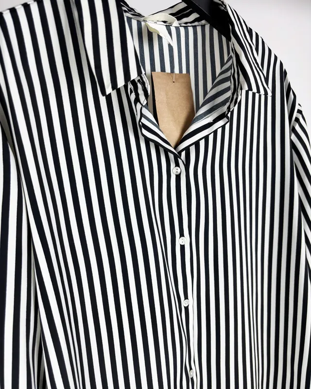 Camisa rayada b y n h&m